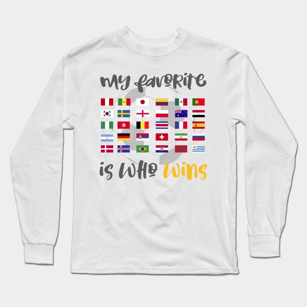 My Favorite Soccer World Cup Team Jersey Russia 2018 Shirt Long Sleeve T-Shirt by Teequeque